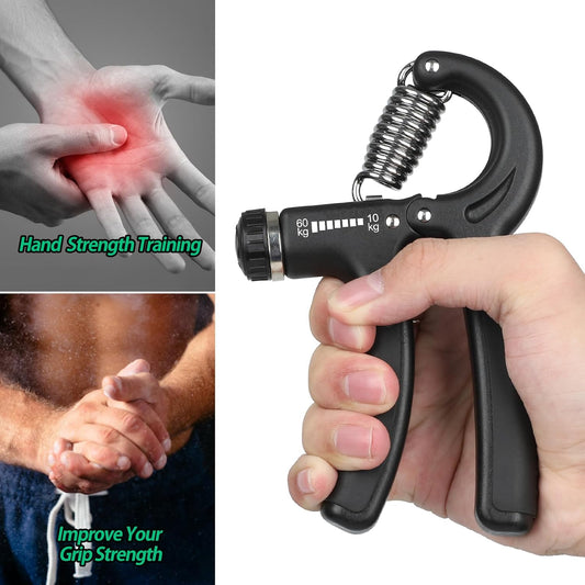 Ultimate Grip Strength Trainer - Adjustable Resistance Hand Grip Strengthener for Musicians and Athletes