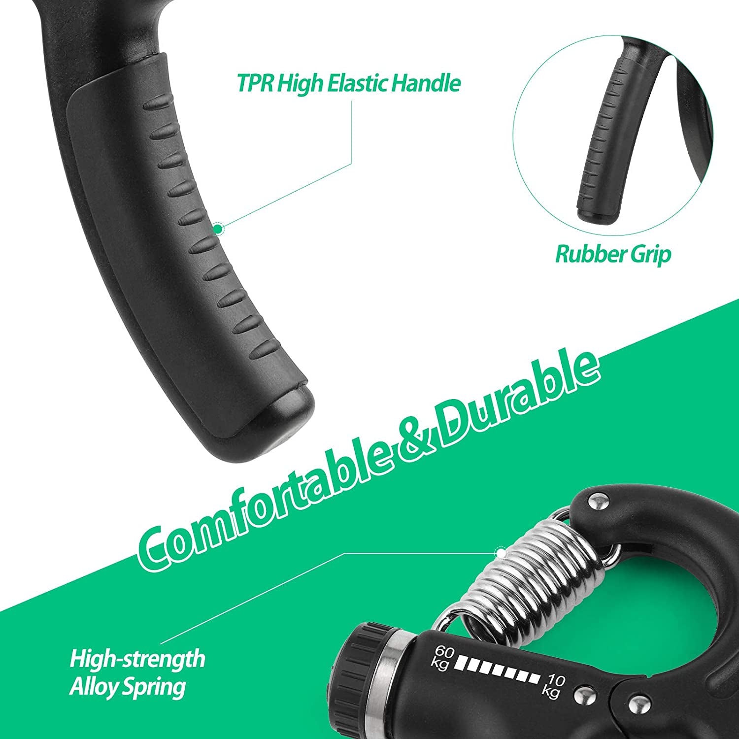 Ultimate Grip Strength Trainer - Adjustable Resistance Hand Grip Strengthener for Musicians and Athletes